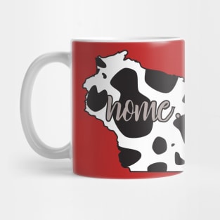 Wisconsin Home Cow Print Mug